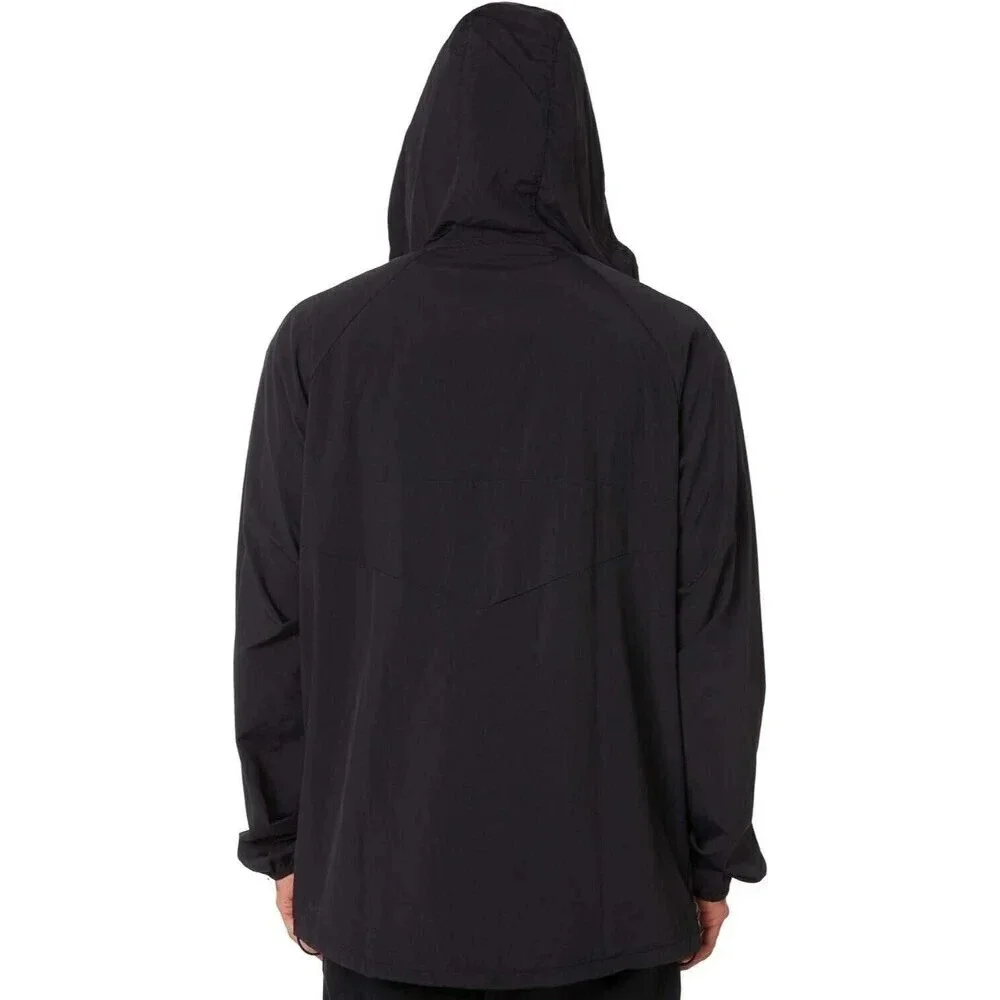 Adidas Dekum Packable Hooded Windbreaker Jacket Black‎ Size Small